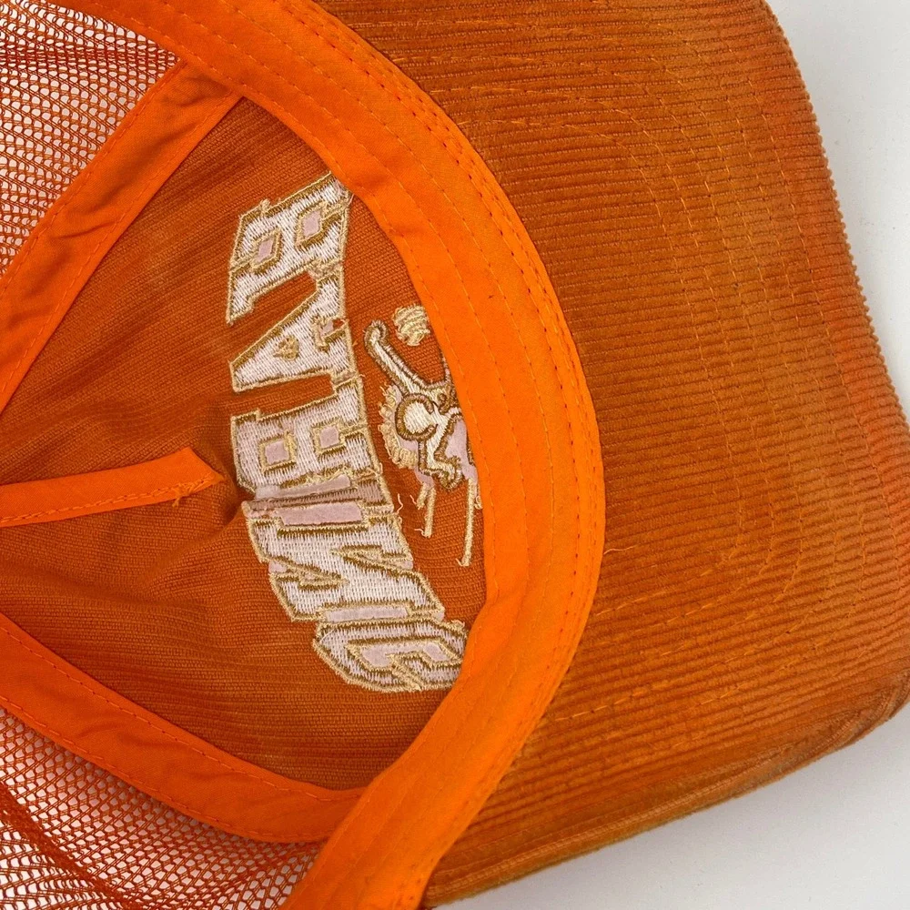 Keith Haring Mad Engine Corduroy Trucker Hat Skateboarding Orange Snapback Cap